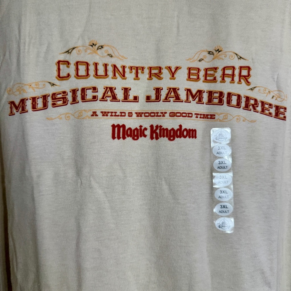 NWT. Country Bear Musical Jamboree Beige T-Shirt 3X - Picture 6 of 13